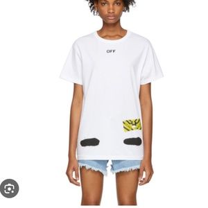 Women's OFF WHITE Spray Paint T-Shirt, Size XS